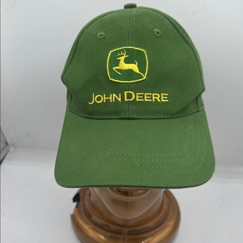 John Deere Green Baseball Hat /Yellow Embroidery Adjustable Buckle Unisex OSFA